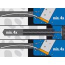 Upat Gewindestangen UKA 3-ASTA Edelstahl A4 mit Mutter und Scheibe ASTA M 12x220 10 Stück