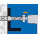 Upat Expressanker MAX Edelstahl A4 mit Spreizclip, Mutter und Scheibe MAX 8/ 10/ 75 50 Stück