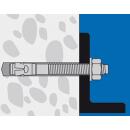 Upat Expressanker MAX Edelstahl A4 mit Spreizclip, Mutter und Scheibe MAX 16/100/223 10 Stück