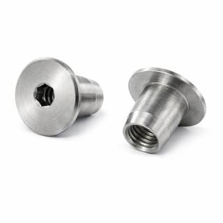 Hülsenmuttern Flachkopf Innensechskant Edelstahl 1.4305