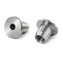 Hülsenmuttern Flachkopf Innensechskant Edelstahl...