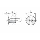 Hülsenmuttern Flachkopf Innensechskant Edelstahl A4 M 6x15 100 Stück