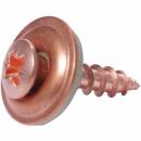 Spenglerschrauben 2tlg. mit Dichtscheibe 15 mm A2-Cu 4,5x20 Z 20 Stück