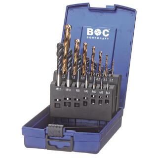 Bohrcraft Profi-Plus Masch.-Gewindeb. DIN 371/376 HSS-E TiALN Form C Set