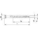 HECO-TOPIX-plus Edelstahl A2 5x40 Terrassenbelagschraube Senkkopf Fräsrippen HECO-Drive TX Teilgewinde 200 Stück