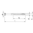 HECO-TOPIX-plus Edelstahl A2 3,5x40 Glasleistenschraube Linsensenkkopf Fräsrippen T-Drive Teilgewinde 200 Stück