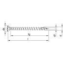 HECO-TOPIX-plus Edelstahl A2 3,5x25 Linsensenkkopf Frästaschen HECO-Drive TX Variables Vollgewinde 200 Stück