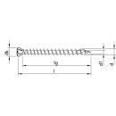 HECO-TOPIX-plus Edelstahl A2 3,5x40 Dielenschraube Linsensenkkopf Fräsrippen T-Drive Variables Vollgewinde 200 Stück