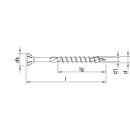 HECO-TOPIX-plus TCS 5x50 Senkkopf Fräsrippen 60Grad HECO-Drive TX HD-30 Teilgewinde verzinkt 200 Stück