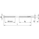 HECO-TOPIX-plus Therm 8x160 Senkkopf Frästaschen HECO-Drive TX UK-Gewinde verzinkt 50 Stück