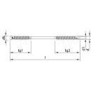 HECO WT-T 6,5x160 Zylindersenkkopf T-Drive UK-Gewinde verzinkt 100 Stück