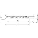 HECO-TOPIX-plus Verlegeschraube Senkkopf Frästaschen HECO-Drive TX Variables Vollgewinde verzinkt