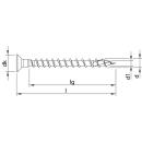 HECO-TOPIX-plus 4x50 Senkkopf mit Kopfbohrung Pozi + Kopflochbohrung 2 4 mm Variables Vollgewinde verzinkt 200 Stück