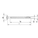 HECO-TOPIX-plus Rückwandschraube T-Drive Variables Vollgewinde verzinkt