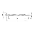 HECO-TOPIX-plus 4,5x40 Rückwandschraube T-Drive Variables Vollgewinde verzinkt 200 Stück