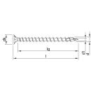 HECO-TOPIX-plus 4,5x30 Senkkopf Frästaschen T-Drive T-25 Variables Vollgewinde verzinkt 500 Stück