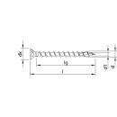 HECO-TOPIX-plus 3,5x30 Beschlagschraube Senkkopf...
