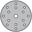 Scheiben mit Papierunterlage kletthaftend PS 73 BWK kletthaftend wirkstoffbeschichtet 150mm Korn 150 Lochform GLS47 100 Stück