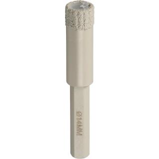 Diamantbohrer DB 600 F Bohrkronen 6x32mm 1 Segmente 10mm geschlossener Rand 1/4 Zoll Bit sechskant 1 Stück