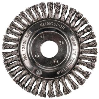 Pipelinebürste gezopfter Draht BRP 600 Z Pipelinebürste gez. einreihig 125x6x22,23mm 05 Stahl 1 Stück