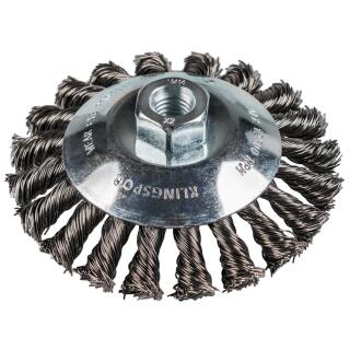 Kegelbürste mit Gewinde gezopfter Draht BK 600 Z Kegelbürste gezopft Anzahl Reihen 1 115mm Gewinde M14 0,5 Stahl 1 Stück