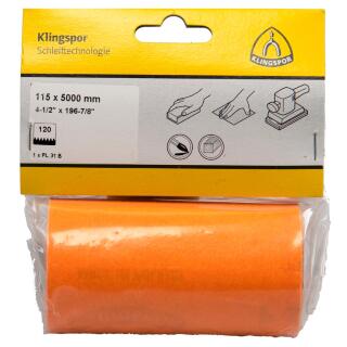Finishingpapier PL 31 B Rollen 115x5000mm Korn 80 SB-verpackt in Folie 5 Stück