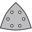 Schleifpapier kletthaftend PS 22 K kletthaftend 96mm Korn 120 Lochform GLS15 SB-verpackt im Reiter 25 Stück