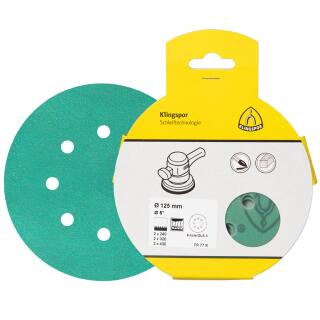 Schleiffilm kletthaftend FP 77 K Schleifmittel (Set) 125mm Lochform GLS5 SB-verpackt im Reiter 5 Stück