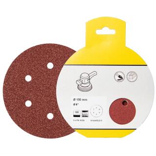 Schleifpapier kletthaftend PS 18 EK kletthaftend 125mm Korn 120 Lochform GLS5 SB-verpackt im Reiter 25 Stück