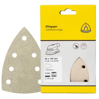 Schleifpapier kletthaftend PS 33 BK kletthaftend 98x148mm Korn 240 Lochform GLS24 SB-verpackt im Reiter 25 Stück