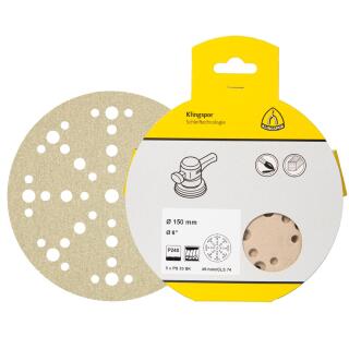 Schleifpapier kletthaftend PS 33 CK kletthaftend 125mm Korn 120 Lochform GLS5 SB-verpackt im Reiter 25 Stück