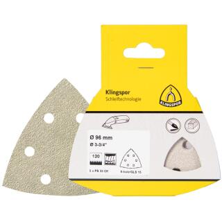 Schleifpapier kletthaftend PS 33 CK kletthaftend 96mm Korn 120 Lochform GLS15 SB-verpackt im Reiter 25 Stück