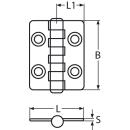 Scharnier Edelstahl A2 40x60mm 10 Stück