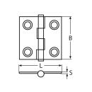 Scharnier Edelstahl A4 50x50mm 4 Stück