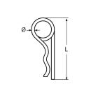 Federstecker ähnl. DIN 11024 Edelstahl A4 3,6mm 25 Stück