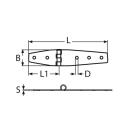 Scharnier Edelstahl A2 135x27mm 4 Stück