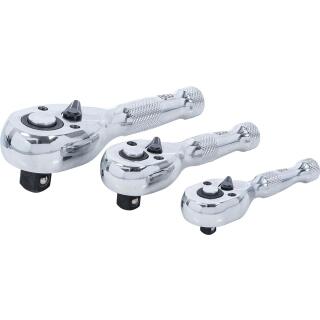 Mini-Umschaltknarren-Satz, 6,3 mm (1/4 Zoll) / 10 mm (3/8 Zoll) / 12,5 mm (1/2 Zoll), 3-tlg.