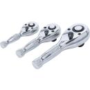Mini-Umschaltknarren-Satz, 6,3 mm (1/4 Zoll) / 10 mm (3/8 Zoll) / 12,5 mm (1/2 Zoll), 3-tlg.