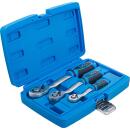 Umschaltknarren-Satz, feinverzahnt, Abtrieb Außenvierkant 6,3 mm (1/4 Zoll) - 10 mm (3/8 Zoll) - 12,5 mm (1/2 Zoll), 3-tlg.