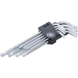 Winkelschlüssel-Satz, lang, T-Profil (für Torx) T10 - T50, 9-tlg.