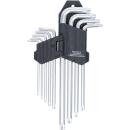 Winkelschlüssel-Satz, lang, T-Profil (für Torx) T10 - T50, 9-tlg.