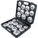 Ölfilterschlüssel-Satz, Aluminium-Druckguss, Antrieb Innenvierkant 12,5 mm (1/2 Zoll), 23-tlg.