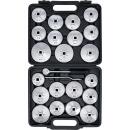 Ölfilterschlüssel-Satz, Aluminium-Druckguss, Antrieb Innenvierkant 12,5 mm (1/2 Zoll), 23-tlg.