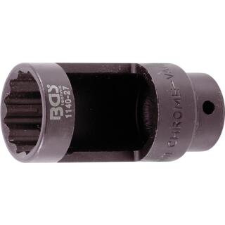 Lambdasonden-Einsatz, Antrieb Innenvierkant 12,5 mm (1/2 Zoll), SW 27 mm Zwölfkant, 28 mm Fenster