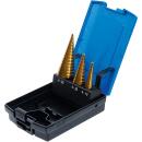 Stufenbohrer-Satz, titannitriert, Ø 4 - 30 mm, 3-tlg.