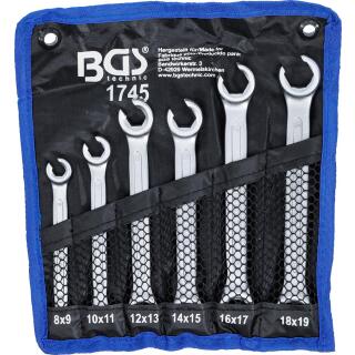 Offener Doppel-Ringschlüssel-Satz, SW 8 x 9 - 18 x 19 mm, 6-tlg