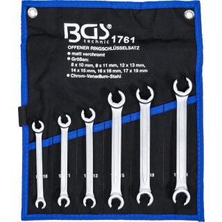 Offener Doppel-Ringschlüssel-Satz, SW 8 x 10 - 17 x 19 mm, 6-tlg.