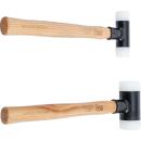 Schonhammer-Satz, Hickory-Stiel, rückschlagfrei, Ø 30 / 45 mm, 300 / 550 g, 2-tlg.