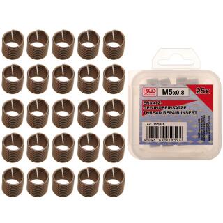Ersatz-Gewindeeinsätze, M5 x 0,8 mm, 25-tlg.