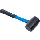 Gummihammer Fiberglasstiel schwarzer Kopf